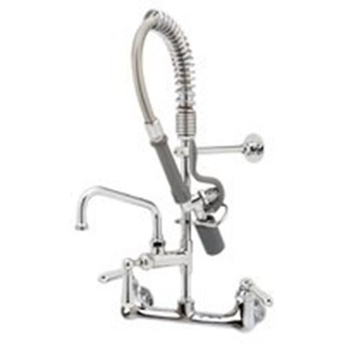 T&amp;s brass mpy-8wcn-08-cr easyinstall mini pre-rinse units wall mount 8&#034; center for sale