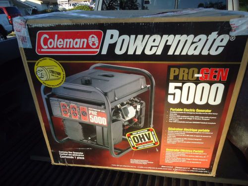Coleman Powermate Pro Gen 5000 9hp Portable Generator Briggs &amp; Stratton Vanguard