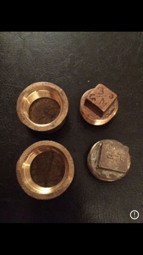 Brass Cap &amp; Brass Plug 3/4&#034; 4pc