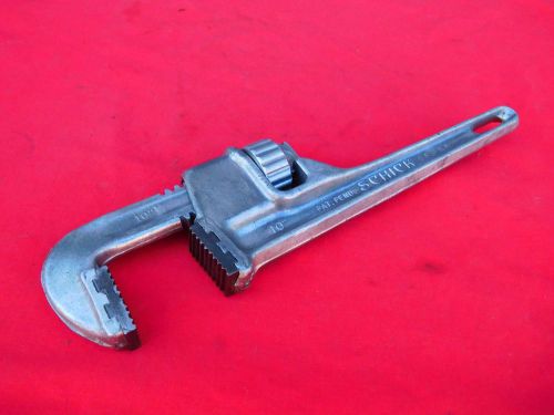 Vintage SCHICK 10 inch Aluminum Pipe Wrench Made In USA Very Good LQQK!@