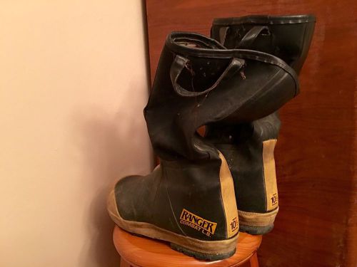 HONEYWELL RANGER SERIES MODEL 7022 16&#034; FIRE BOOTS SIZE 10.5 MEDIUM COMBAT L.B.