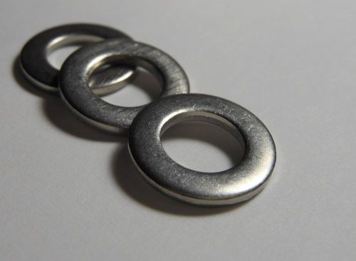 Qty 100 Flat Stainless Steel Washer 1/4&#034; - Washers 1/4x1/2x1/16