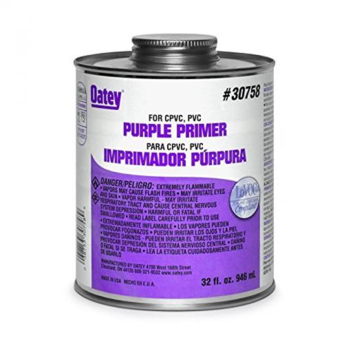 30758 Nsf Listed Primer, Purple, 32-Ounce Oatey Drains and Strainers 307583