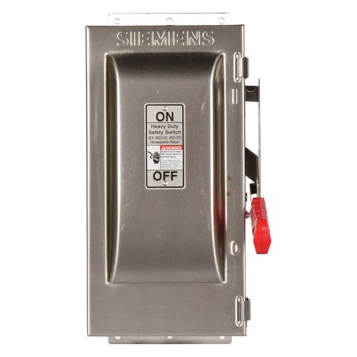 Siemens hf261s fusible safety switch, 30 amp, 600vac/dc, 2 wire, 3 pole, new df for sale