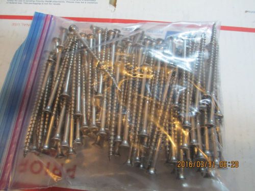 Stainless steel deck screws bugle head #2 square drive  #10 x 3-1/2&#034; 3 lb t-17 for sale
