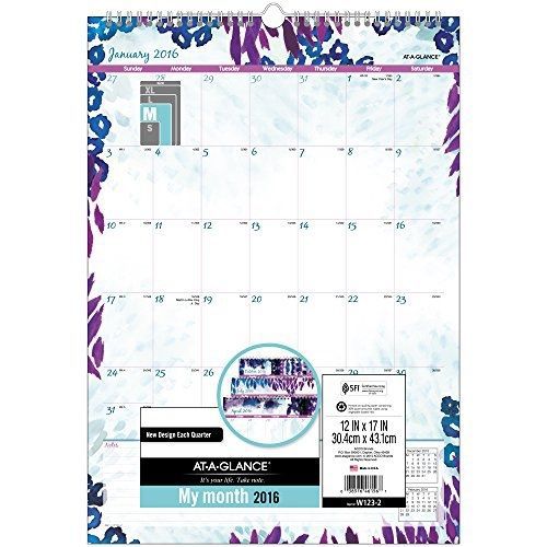 At-A-Glance AT-A-GLANCE Monthly Wall Calendar 2016, 12 x 17 Inches (W123-2)