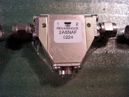 New renaissance electronics coaxial isolator model 2a5naf frequency 3.4 to 4.2 g for sale