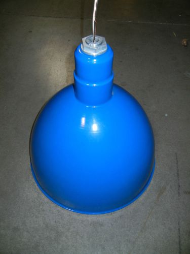 Deep Bowl 16&#034; Industrial Lighting Fixture BLUE  Good for 200W 120V &amp; SOCKET