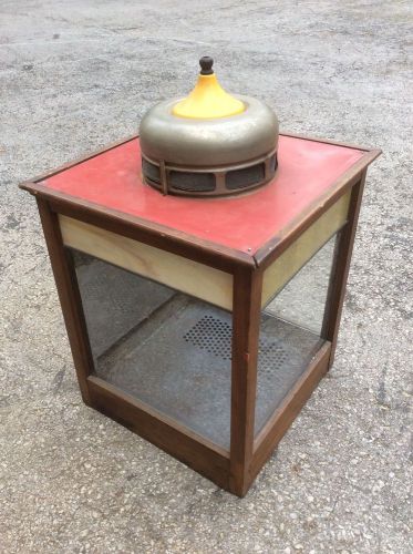 Antique Popcorn Machine, wood,art glass,countertop saloon soda fountain electric