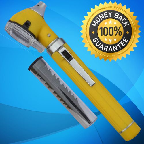 Otoscope Fiber Optic-Medical Diagnostic Examination-CE Approved, Yellow Color