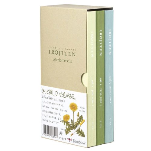 Tombow Irojiten Dictionary Color Pencil vol.1, 30 Color Set Pale &amp; Vivid &amp; Deep