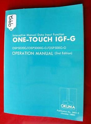 Okuma One-Touch IGF-G Operation Manual : 3401-E, (Inv.9942)