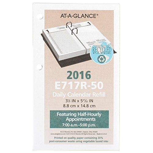 At-A-Glance AT-A-GLANCE Daily Desk Calendar 2016 Refill, 12 Months, January -