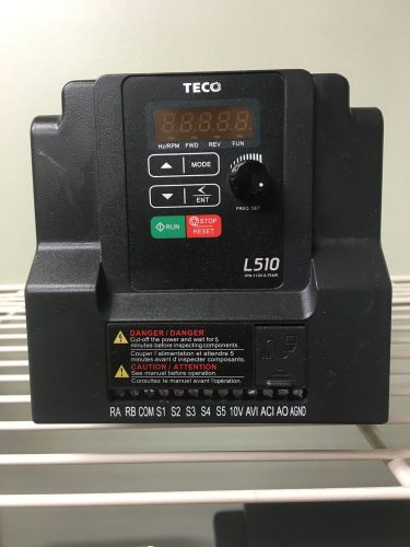 Used L510-101-H1 1HP Teco Variable Frequency Drive 1 Ph Input / 3 Ph Out