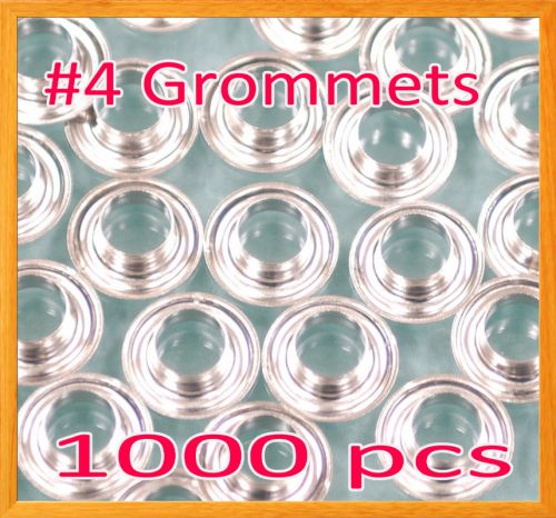 1000 #4 1/2&#034; grommet and washer nickel eyelet grommets machine sign punch tool for sale