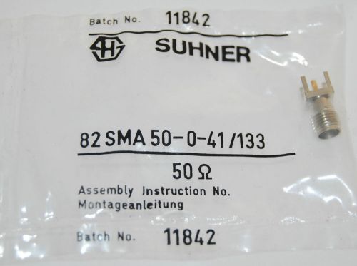 HUBER SUHNER CONNECTOR  82 SMA 50-0-41/133 82SMA50-0-41/133 Straight PCB jack