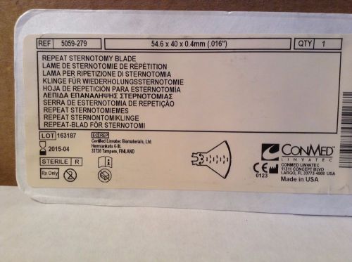 CONMED LINVATEC REPEAT STERNOTOMY BLADE REF 5059-279 QUANTITY ONE