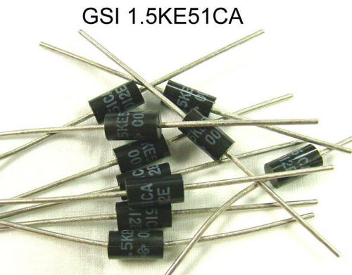 ( 50 PC.) GENERAL SEMICONDUCTOR P/N 1.5KE51CA, 48.5V, NEW