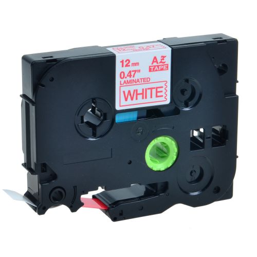 Red on white 12mm tape for brother p-touch tz tze-232 pt-p750w label maker 1pk for sale