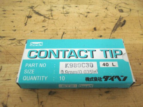 Daihen K980C30 40mm Contact Tip, 0.9mm Size, Pack of 10 |(87B)