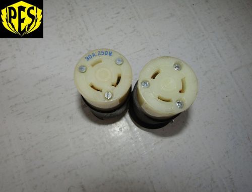 SET OF 2 HUBBELL HBL2623 2P 3 WIRE FEMALE CONNECTOR BODY TWISTLOCK