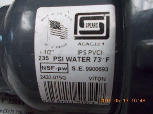 Spears ips pvci/2432-015g/acacjj1 1-1/2&#034; valve for sale