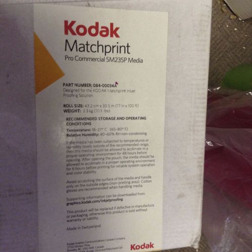Kodak Matchprint Pro Commercial 17&#034;x 100 ft Plotter Media Wide Format Film OBO