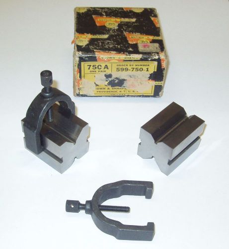 Brown &amp; Sharpe V Blocks and Clamps no. 750A Pair