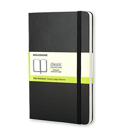 Free 2 day shipping: moleskine classic notebook, large, plain, black, hard cover for sale