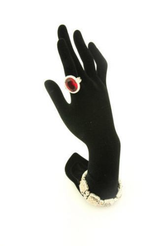 (2) 11&#034;H Black Velvet Hand Ring Bracelet Watch Jewelry Display Stand Holder
