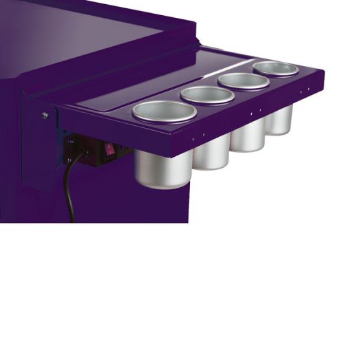 Viper tool storage purple folding side shelf with power strip v1spur for sale