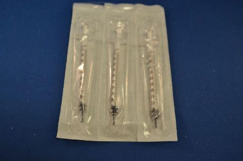3-1 cc Luer Slip Tuberculin Syringes 1ml Sterile NEW Syringe Only No Needle 3 ea
