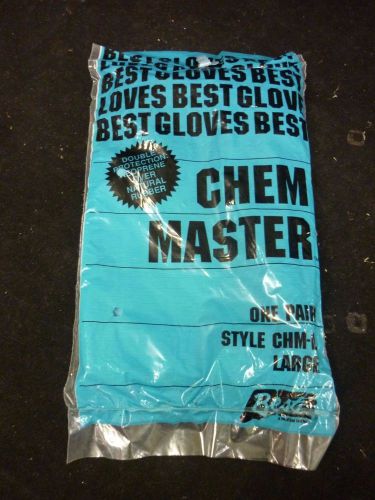 One pair best chem master natural rubber flock-lined gloves chm-l large for sale