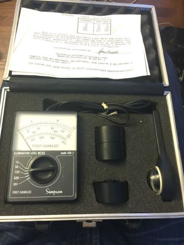 SIMPSON FOOT-CANDLES ILLIMINATION LEVEL METER MODEL 408-2
