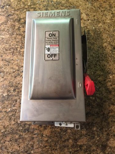 NEW Siemens Stainless Steel Heavy Duty Safety Switch HF321S Disconnect Switch