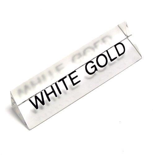 Hi-gloss Clear Acrylic jewelry display  &#034; WHITE GOLD&#034;