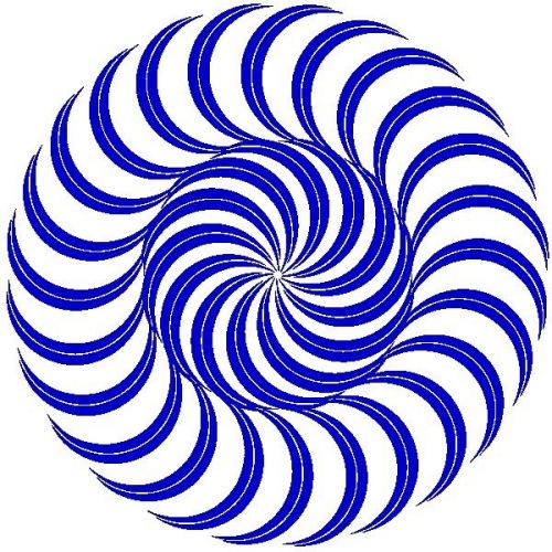 30 Custom Blue Spiral Art Personalized Address Labels