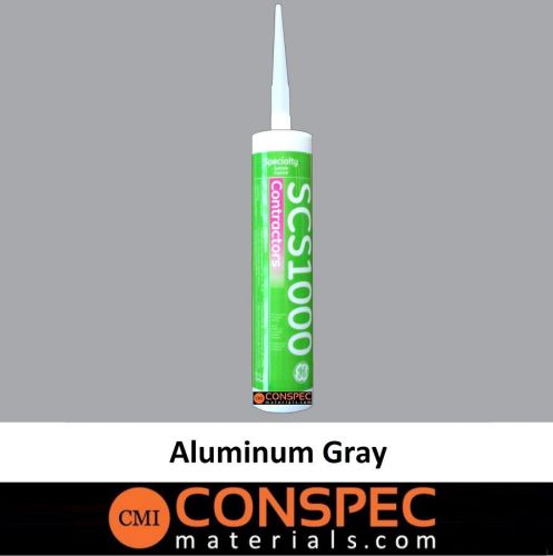 Ge scs 1000 contractors aluminum gray silicone sealant 10.1 oz for sale