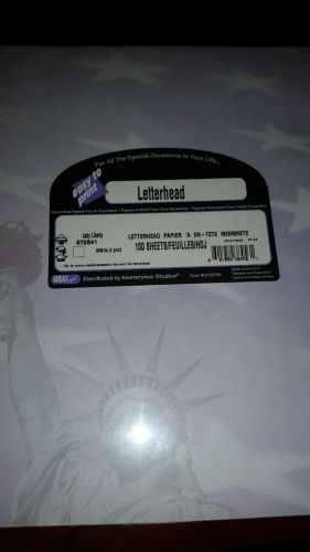 Lady Liberty Letterhead Paper, pack of 100 sheets, 802278 by Masterpiece Studio
