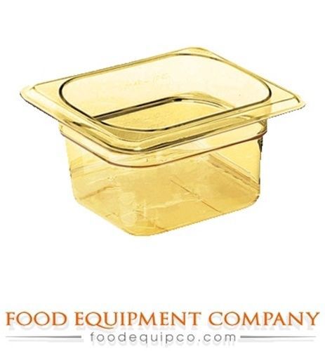 Cambro 66HP150 H-Pan™ 1/6-size 6&#034;D amber  - Case of 6