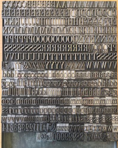 Letterpress Metal Type 48pt Century Nova