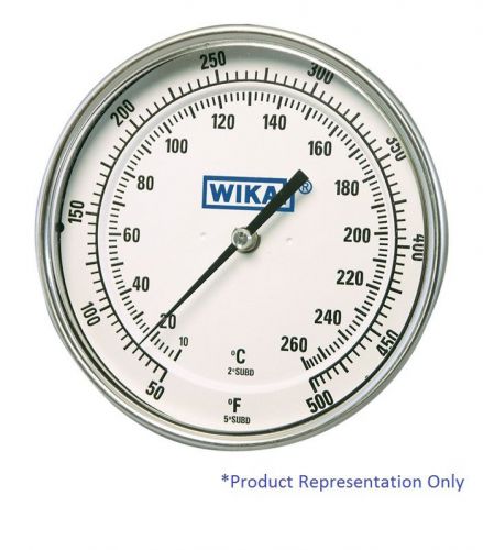 New WIKA TI.50 Bimetal Silicone Filled Thermometer, 0/250 F, 12&#034; Stem, 1/2&#034; NPT