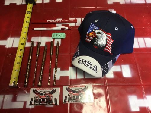 HILTI DRILL SDS PLUS SET, L@@K, PREOWNED, FREE HAT, STRONG, SET OF 5, FAST SHIP