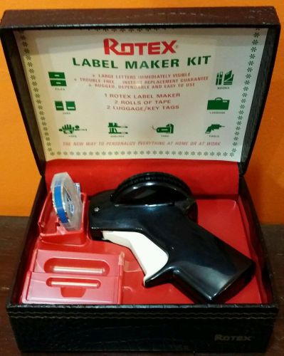Vintage Rotex Label Maker With Case and One Ribbon