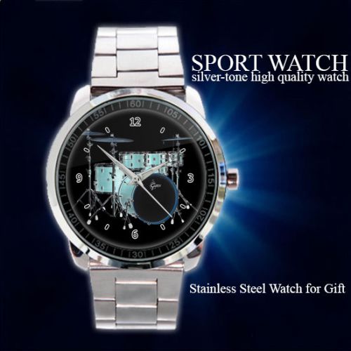 Tom Satin Dark Cherry 22 Bass Drum Sport Metal Watch