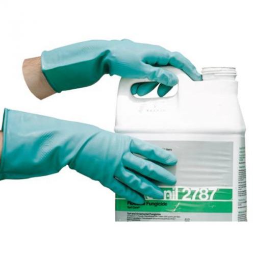 1 Pair of 13&#034; Unlined Green Nitrile Gloves, Lg Impact Products Gloves 8211L