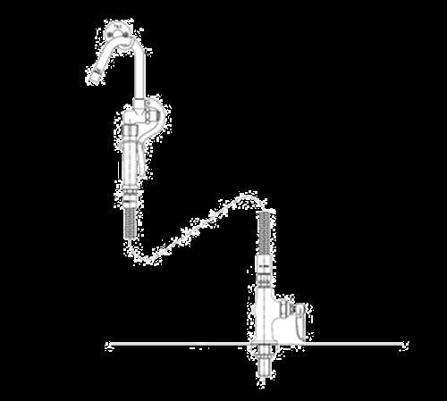 T&amp;s brass b-0305-102a pantry faucet base single 053a for sale