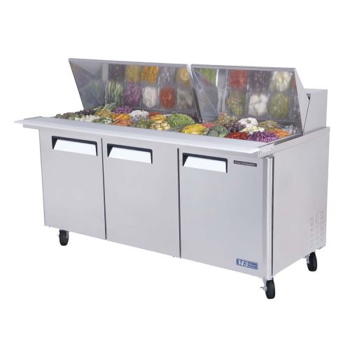 Turbo air mst-72-30, 72-inch mega top refrigerated salad / sandwich prep. table for sale