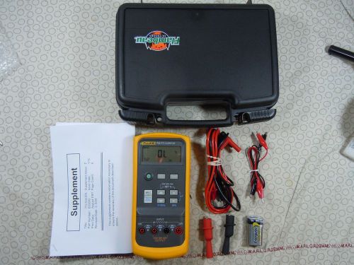 FLUKE 712 RTD CALIBRATOR WITH LEADS  + CLIPS + CASE - 57154.