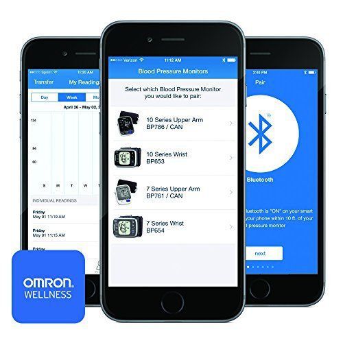 Omron 7 Series Wireless Wrist Blood Pressure Monitor, Clinically Proven Accurate